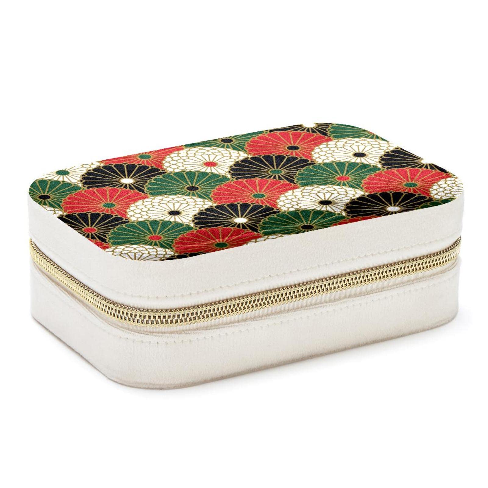 Boîte à bijoux chrysanthème portable pour ne plus emmêler vos colliers et boucles d'oreilles