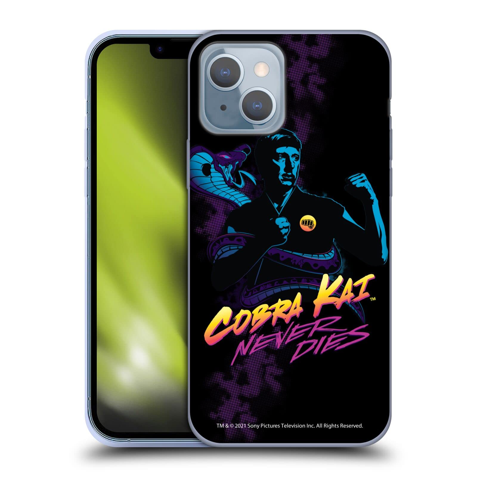 Head Case DesignsOfficially Licensed Cobra Kai Johnny Lawrence Never Dies Key Art Soft Gel Case Compatible with Apple iPhone 14