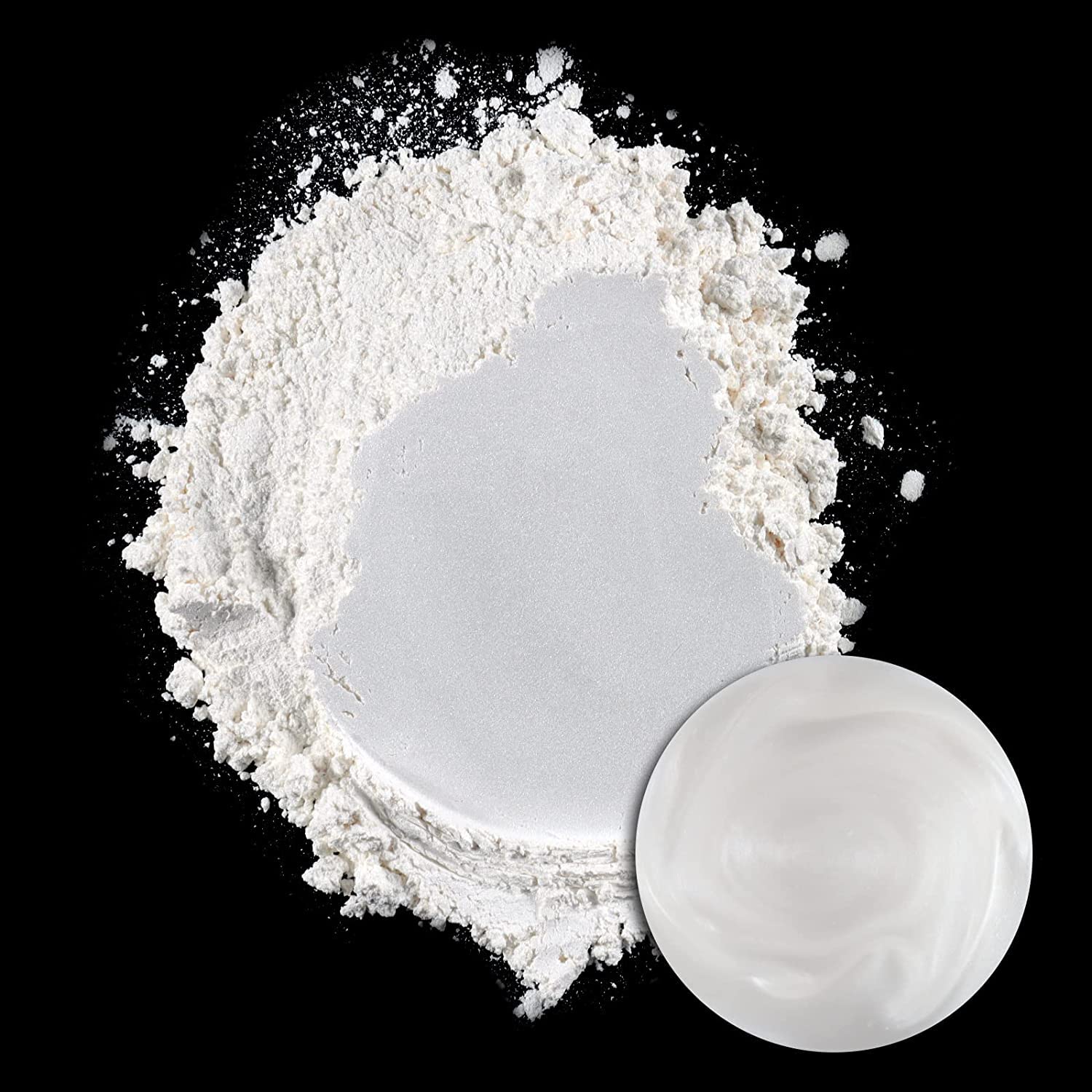 Jhintemetic Mica Powder 50g Porcelain White Pearlescent Effect Colorant Pigment Powder for Epoxy Resin, Tumblers, Slime Bath Bomb, Soap Dye, Slime, Candle, Resin Crafting, Paint, Jewelry, Nail Polish