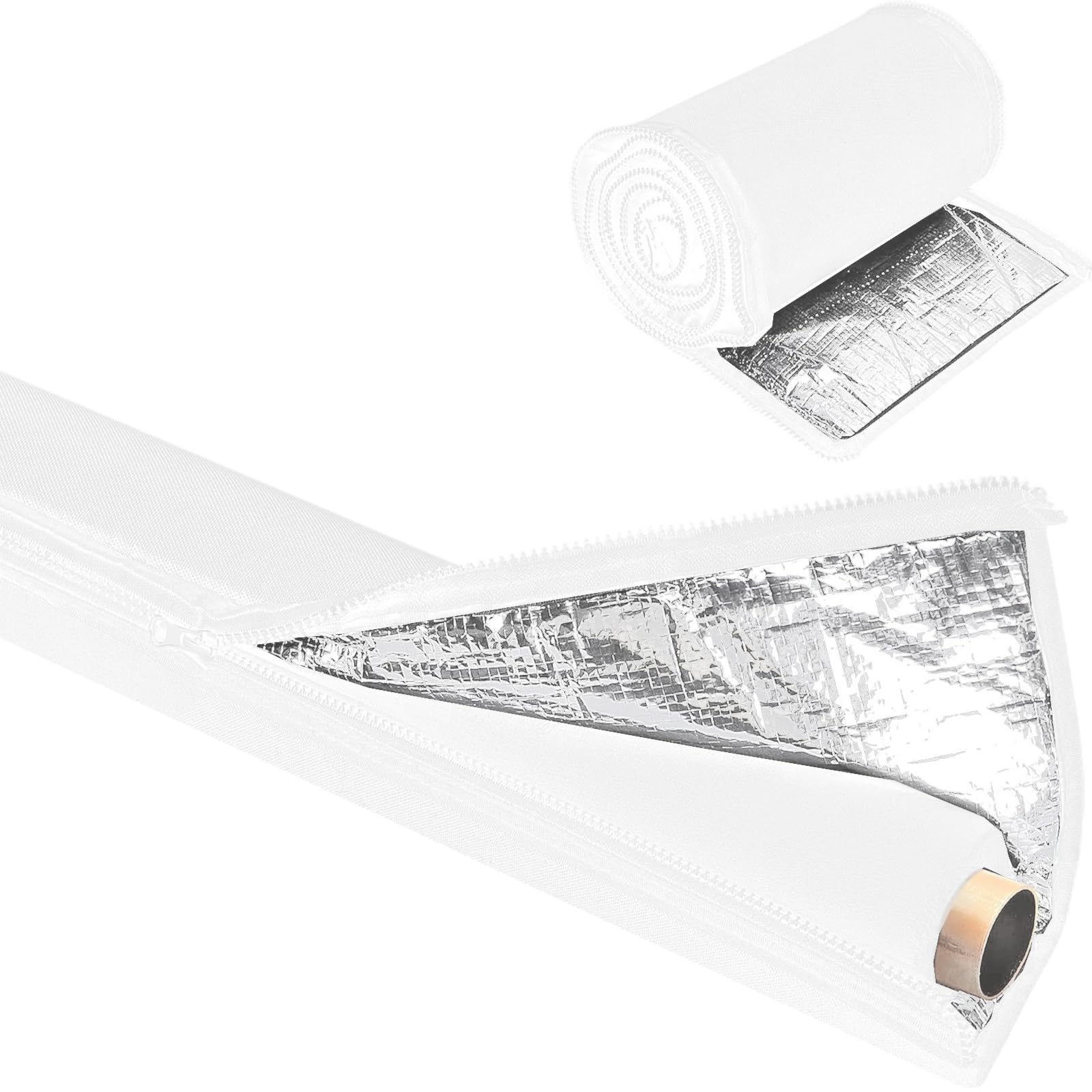 Tuygn White - Air Conditioner Pipe Cover, Weatherproof, Hvac Copper Insulation With Oxford Cloth For Indoor And Outdoor Use, Air Conditioner