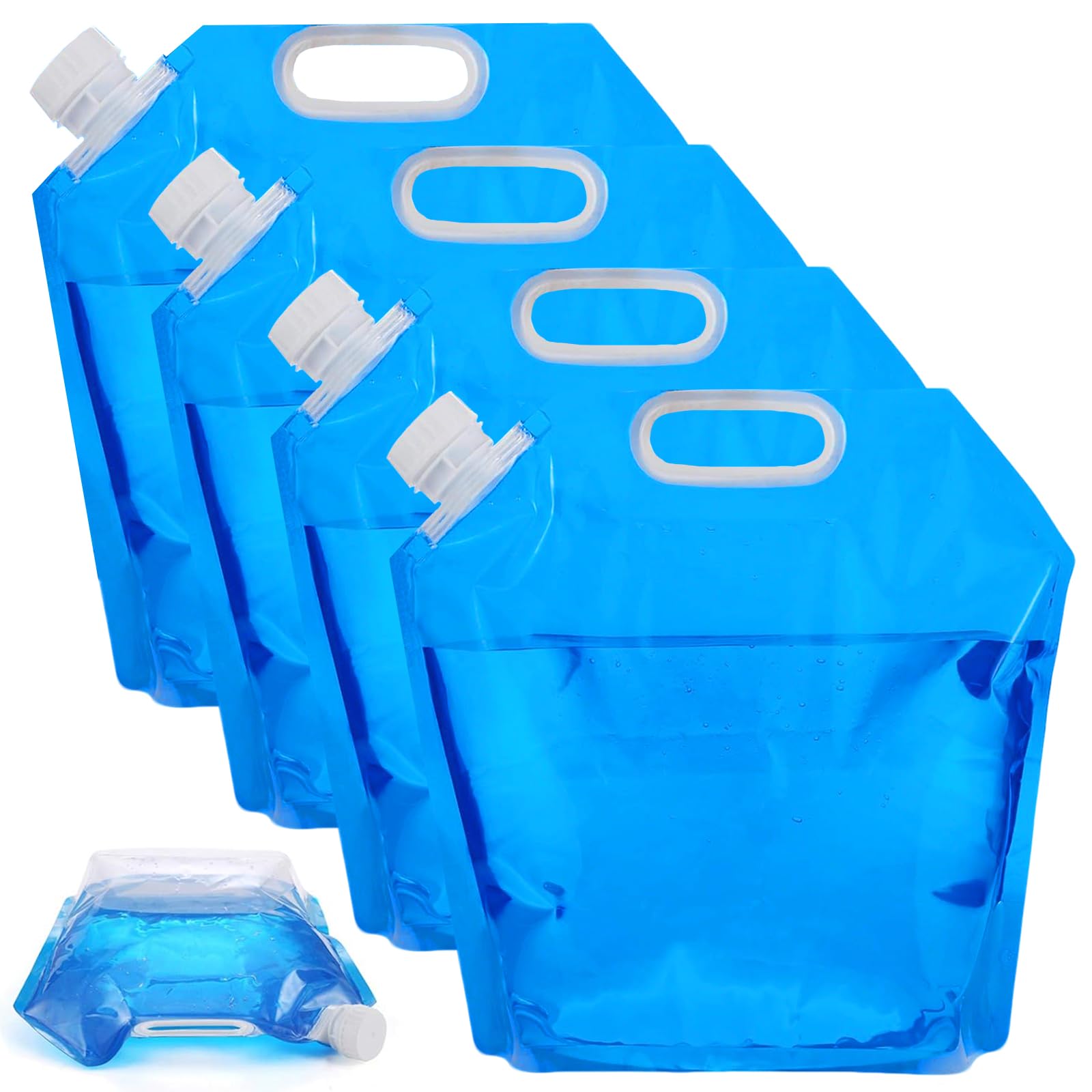 40L Collapsible Bucket 4Pcs Large Bucket Folding Bucket - Clear Visible