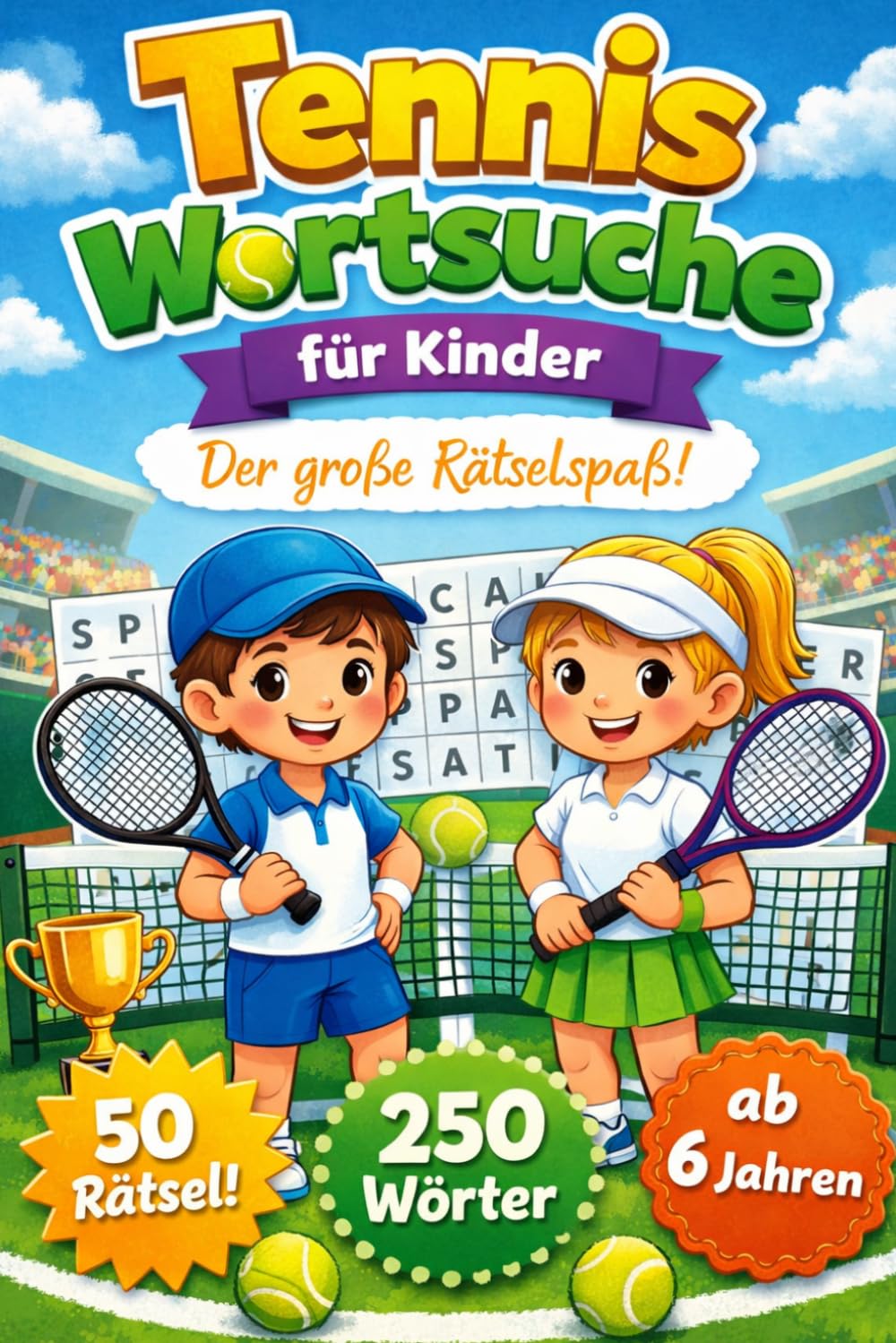 Tennis Wortsuche für Kinder: Der große Rätselspaß! 50 spannende Such-Rätsel ab 6 Jahren – Spielerisch den Wortschatz fördern & Konzentration trainieren – Das ideale Geschenk für jedes Tennis-Ass