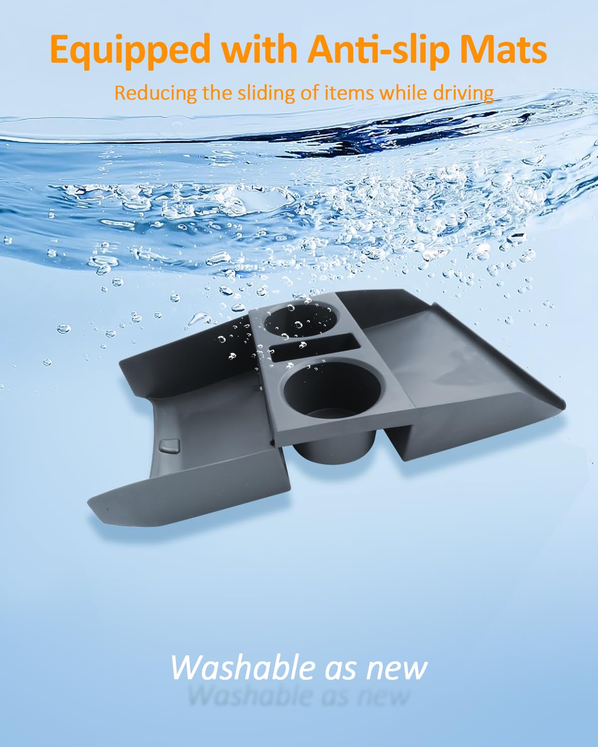 CDEFG 2Pcs Lower Center Console Tray Organizer For 2025-2026 Hyundai Tucson - With Cup Holder & Storage Box