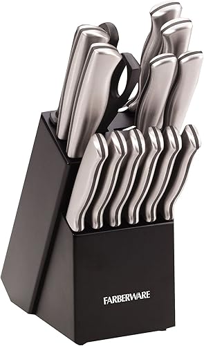 Farberware 15-Piece Acero Inoxidable Cuchillo Set