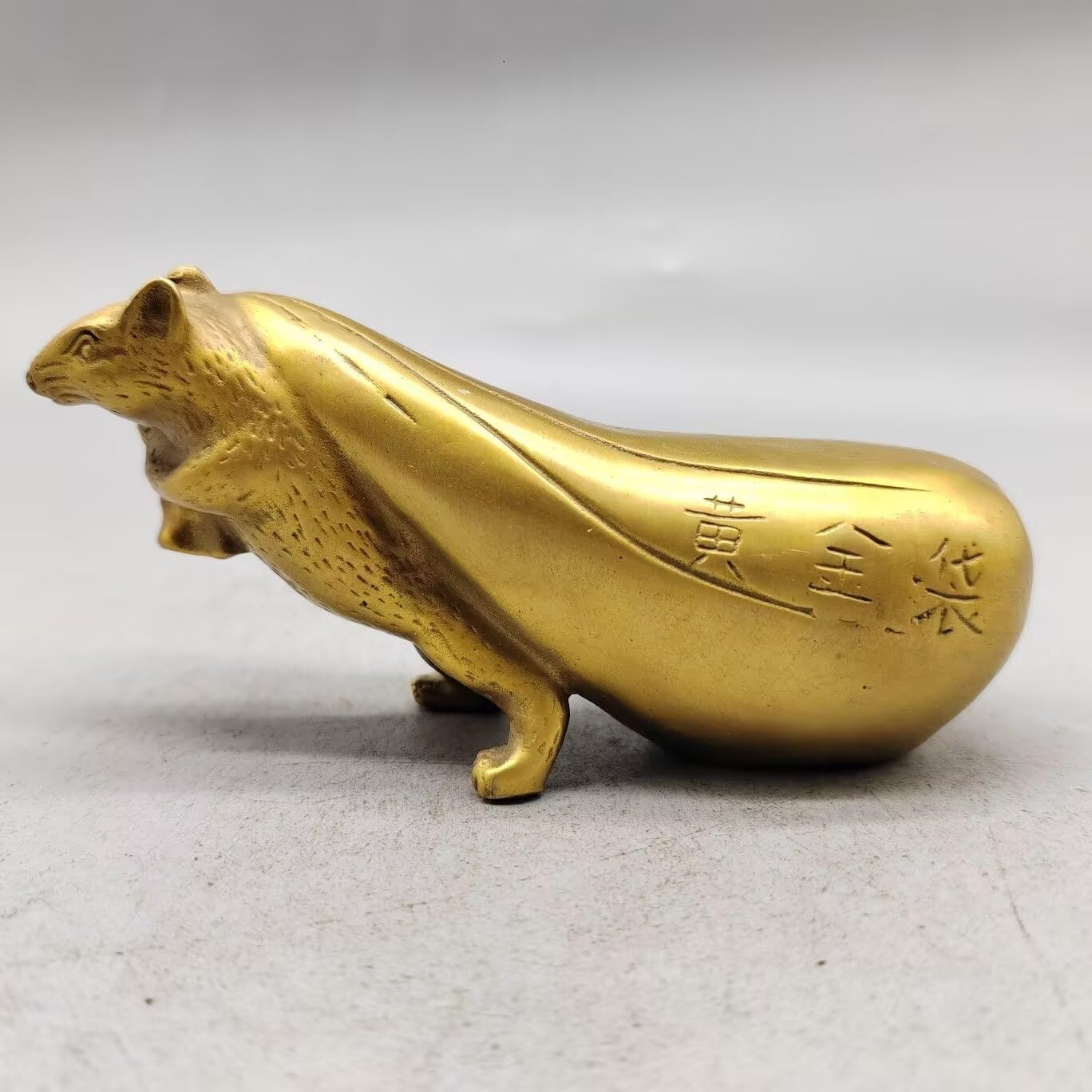 Dytartzx Chinese Feng Shui Bronze Rat Statue Good Luck Auspicious Home Decoration Lucky Rat Statue