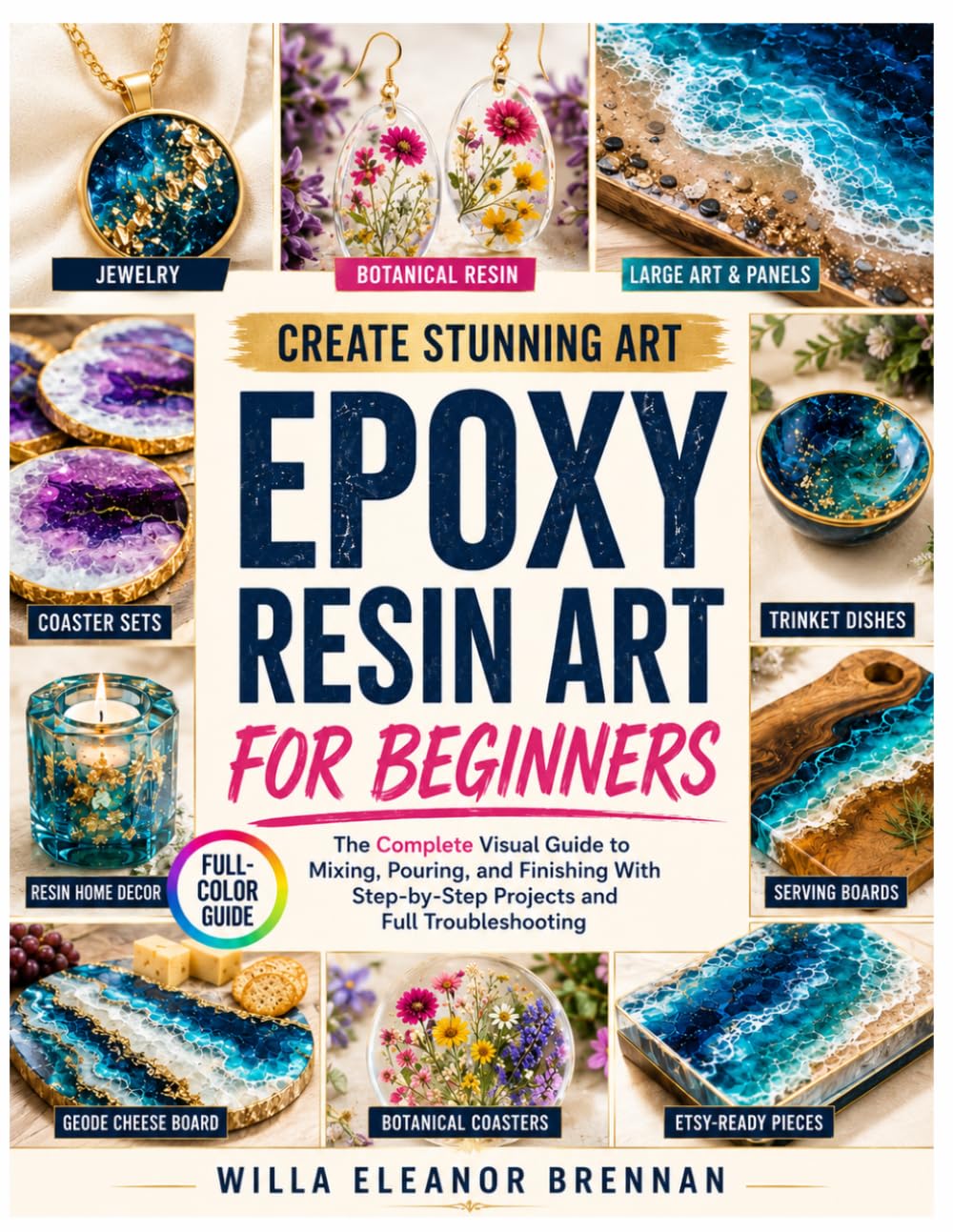 CREATE STUNNING ART: Epoxy Resin Art for Beginners: The Complete Visual Guide to Mixing, Pouring, and Finishing With Step-by-Step Projects and Full Troubleshooting