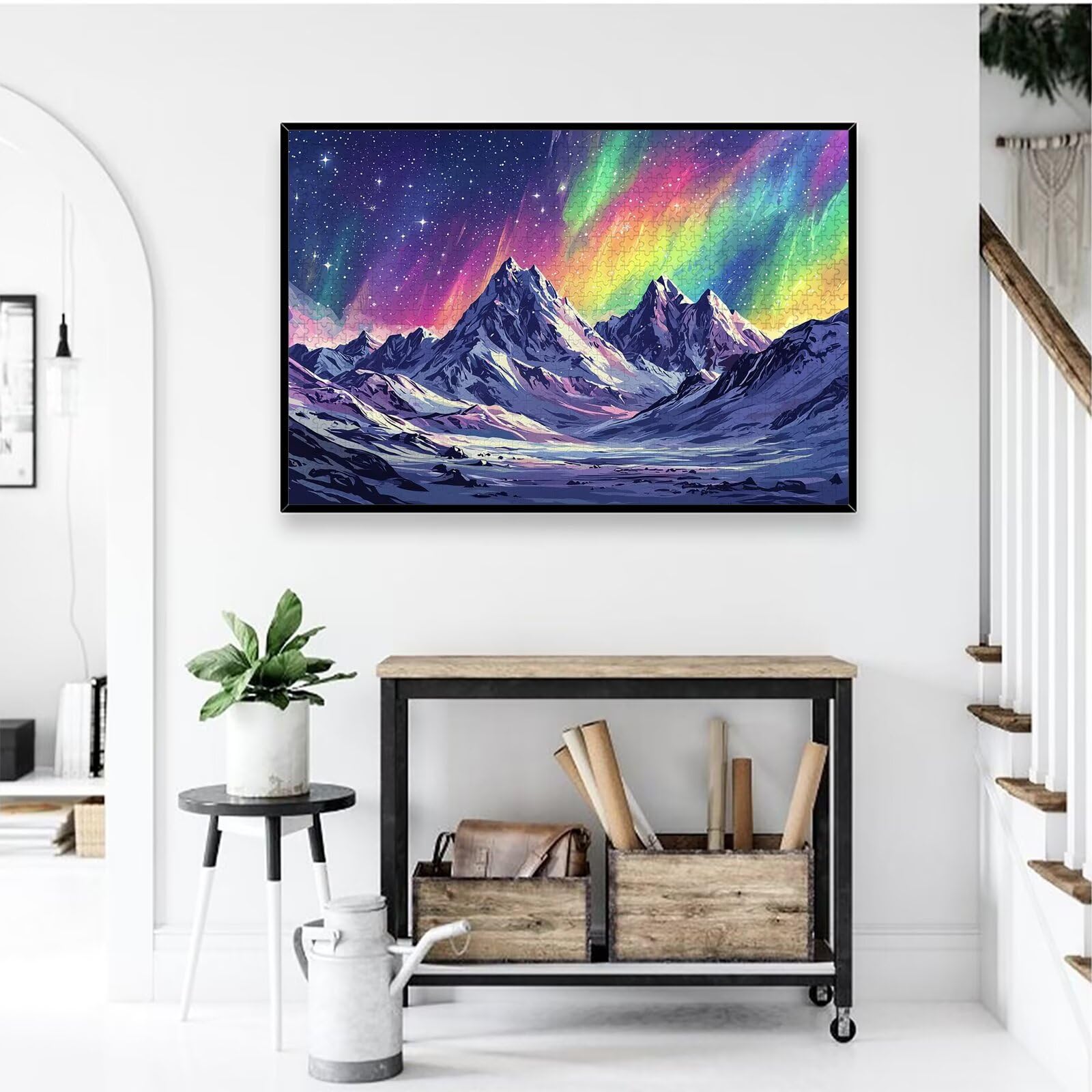 Puzzle 1500 Piezas, Puzzle Aurora con Caja para Adultos, DIY Paisaje Rompecabezas Madera para Adultos, 1500 Piezas Rompecabezas Desafiante, para Decoracion Hogar, Regalo Mujer, Regalo Hombres, -3336