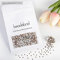 Vista 301 de Beadsland 1440 diamantes de imitación de cristal con parte trasera plana, gemas redondas, sombra dorada, SS20, 0.181-0.189 in