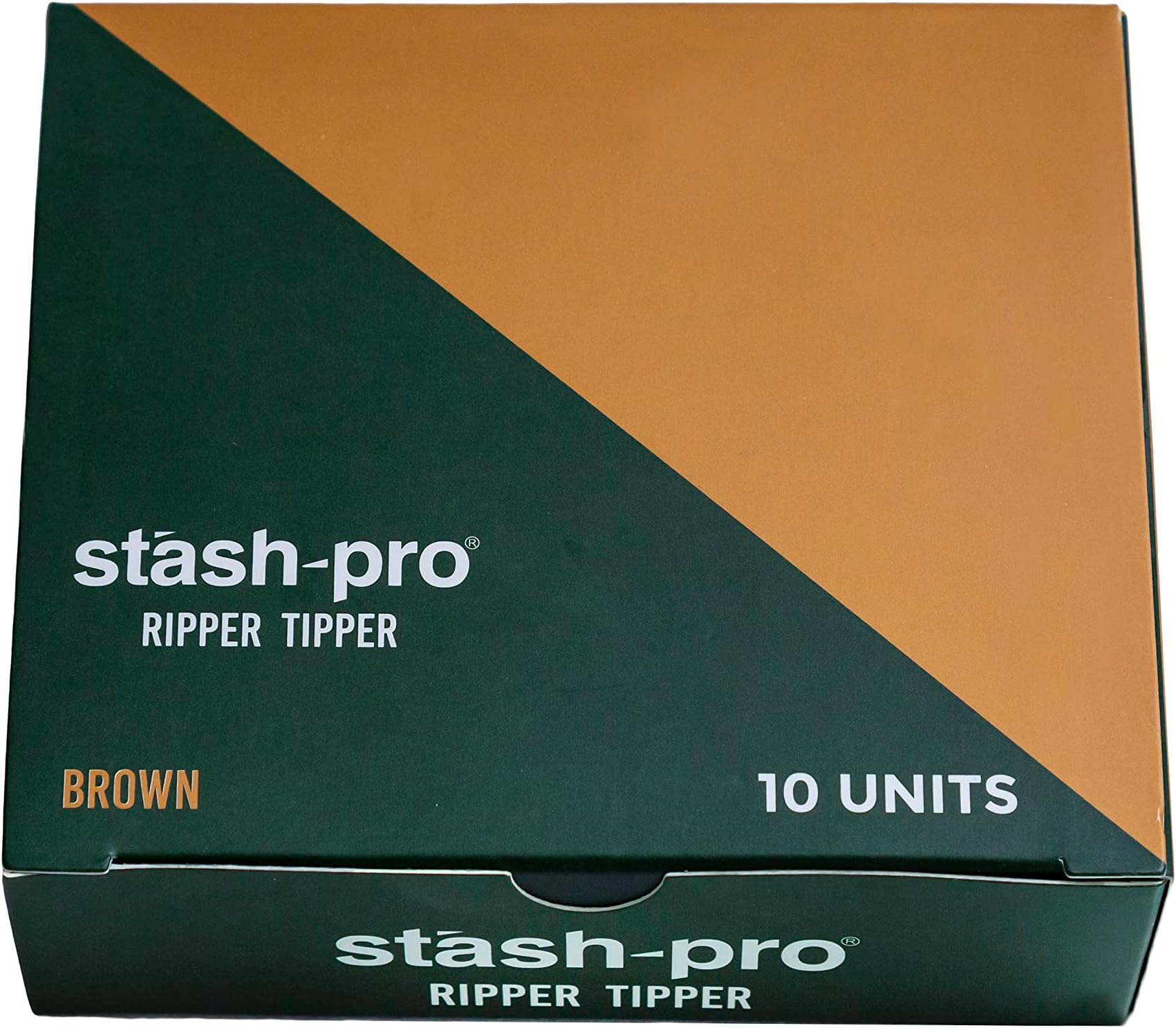 Stash-Pro RipperTipper King Size Smoking Rolling Paper 10 Packs of 32 Leafs with 32 Filter Tips Each (Brown, Pack of 10)
