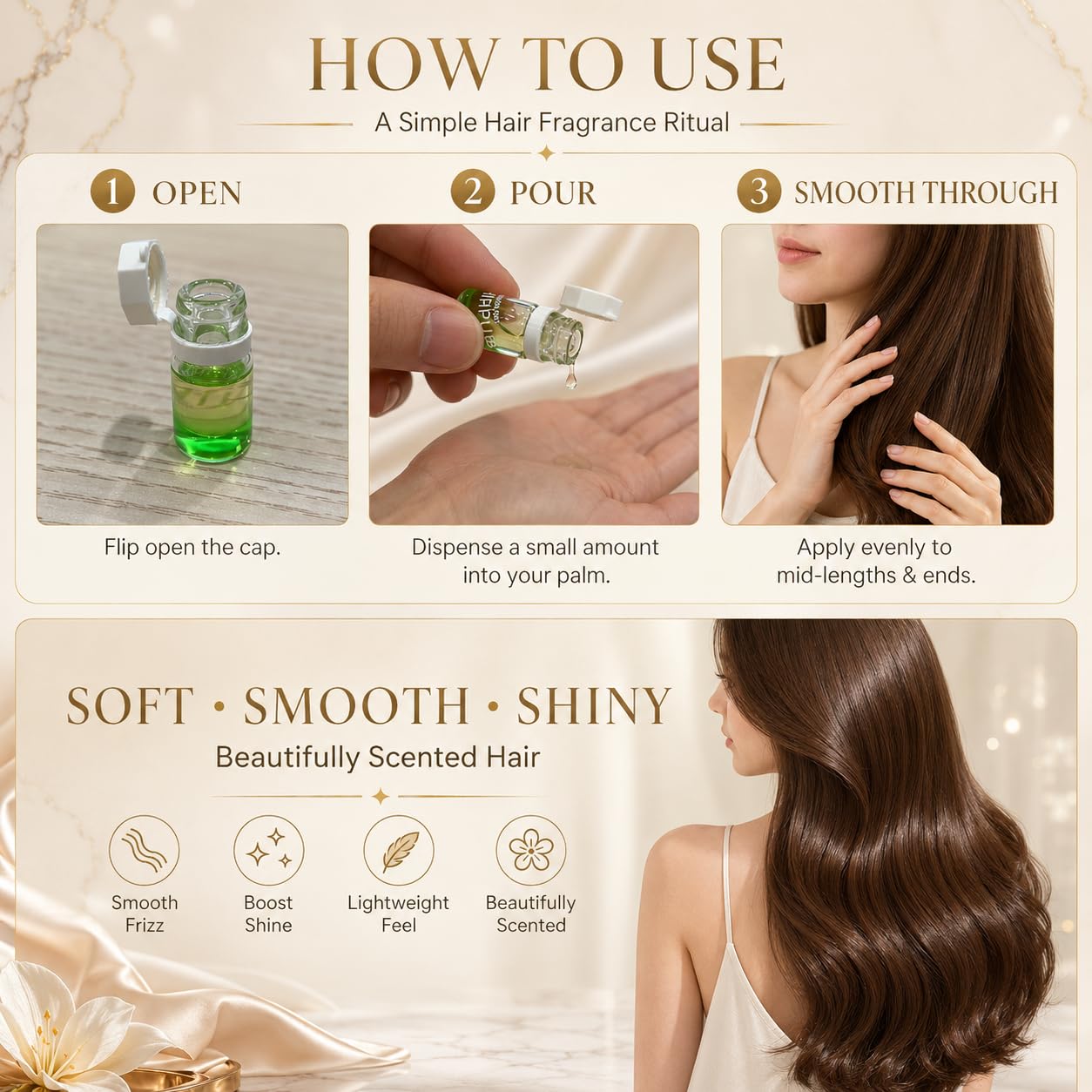 Hair Perfume Oil Gift Set, 40 Mini Bottles with 10 Scents