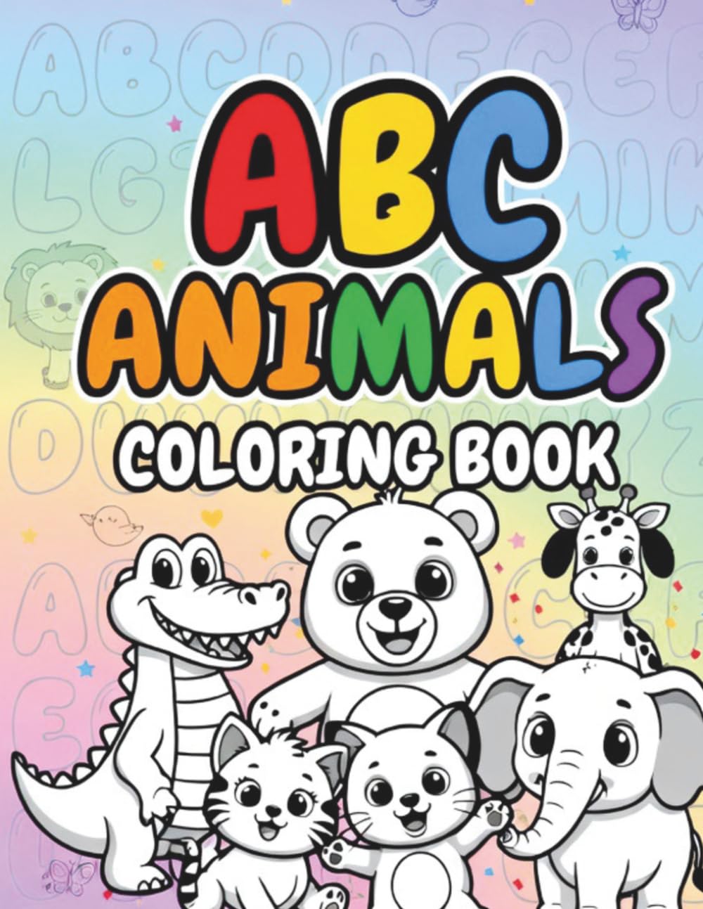 ABC Animals Coloring Book: Learn the Alphabet with Cute Animals for Toddlers and Preschool Kids