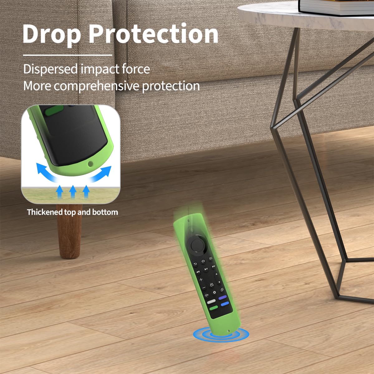 Silikonhülle, 16,4 cm (6,4 Zoll), kompatibel mit Fire TV Stick 4K Max 2. Generation 2023 Fernbedienung, Toshiba/Insignia Smart TV Fernbedienung, Silikonhülle, Anti-Rutsch-Hülle mit Umhängeband
