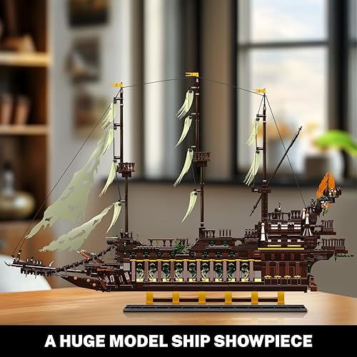 Miniatura 5 de JMBricklayer Pirate Ship Building Sets for Adults 40101 - Large MOC Ship Set Ideal Gifts for Teens Age 14+ Adults who Like Challenging Blocks