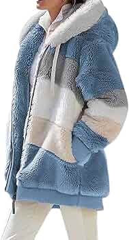 Manteau Femme Hiver Veste Polaire Chaud Parkas Blouson Zippée Chaude En Peluche Sherpa Casual Jacket Coat Sweat-Shirts Outercoat Avec Poches Manteaux Et Blousons Fille Chic Et Elegant - 4
