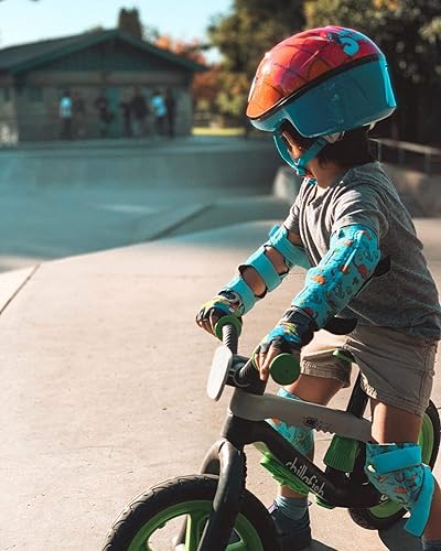 Vista 36 de Rodilleras y coderas para niños de estilo suave con guantes de bicicleta, equipo flexible resistente a los impactos para edades de 2 a 11 años