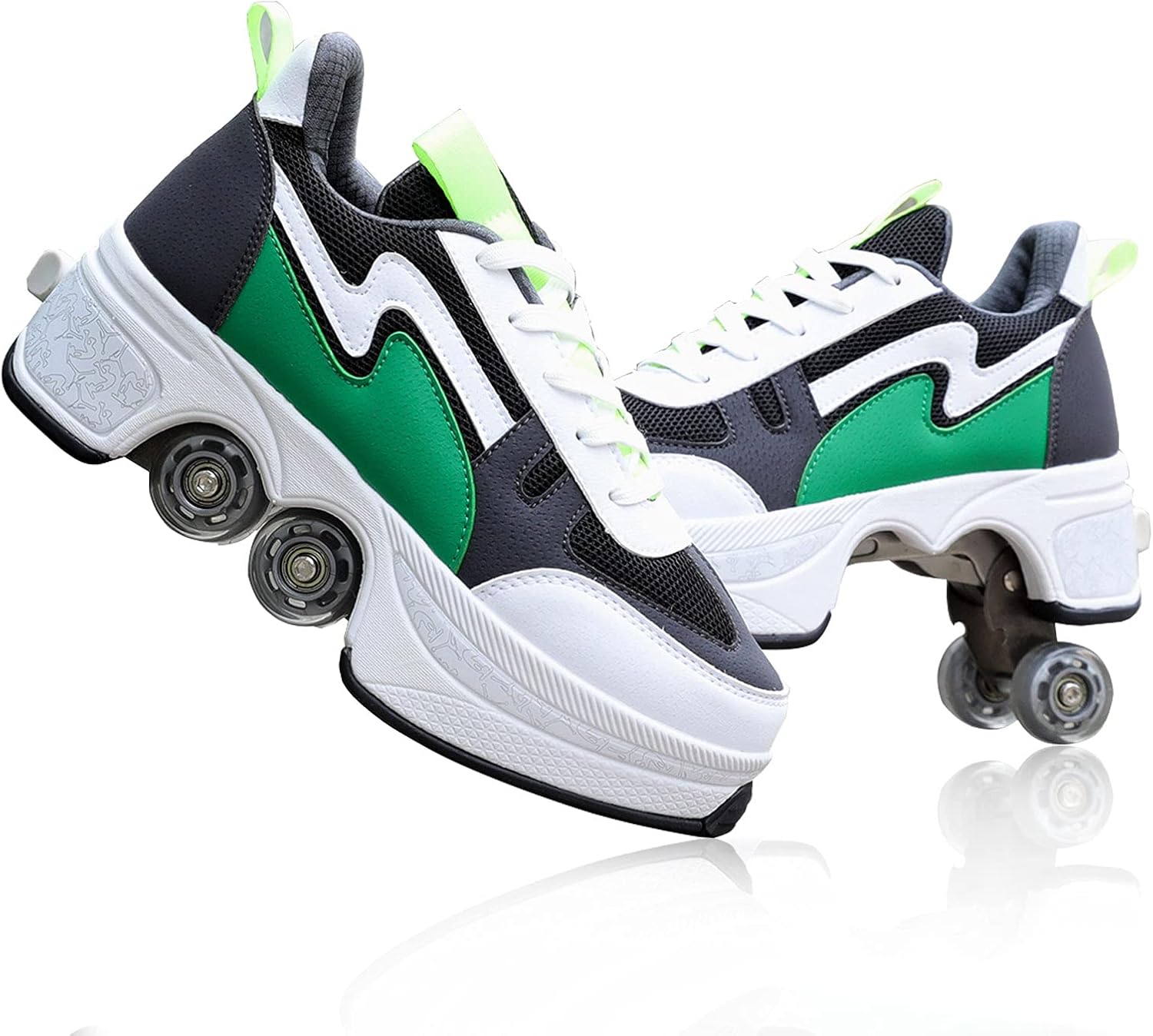 rubber shoes with rollers