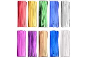 1000 Pieces Multicolored Metallic Twist Ties for Party Favors Gift Wrapping