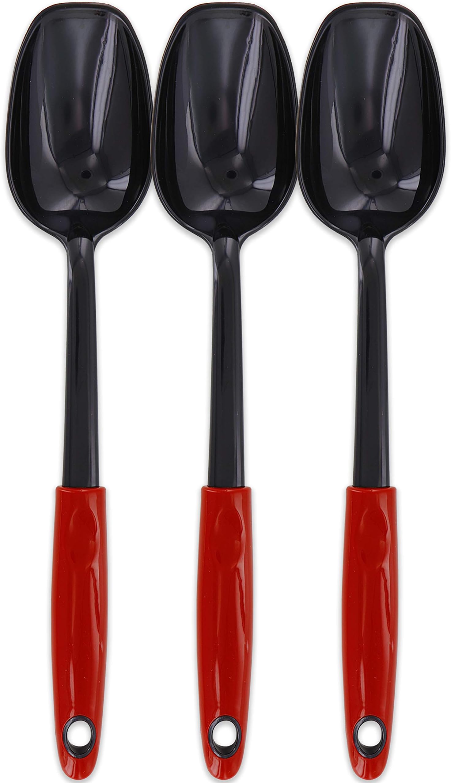 Ram Pro Basting Spoon Professional Kitchen Utensil Cooking Spoon Made of Heat Resistant Nylon with Ergonomic handle Ideal for all sorts of cooking Red 1445
