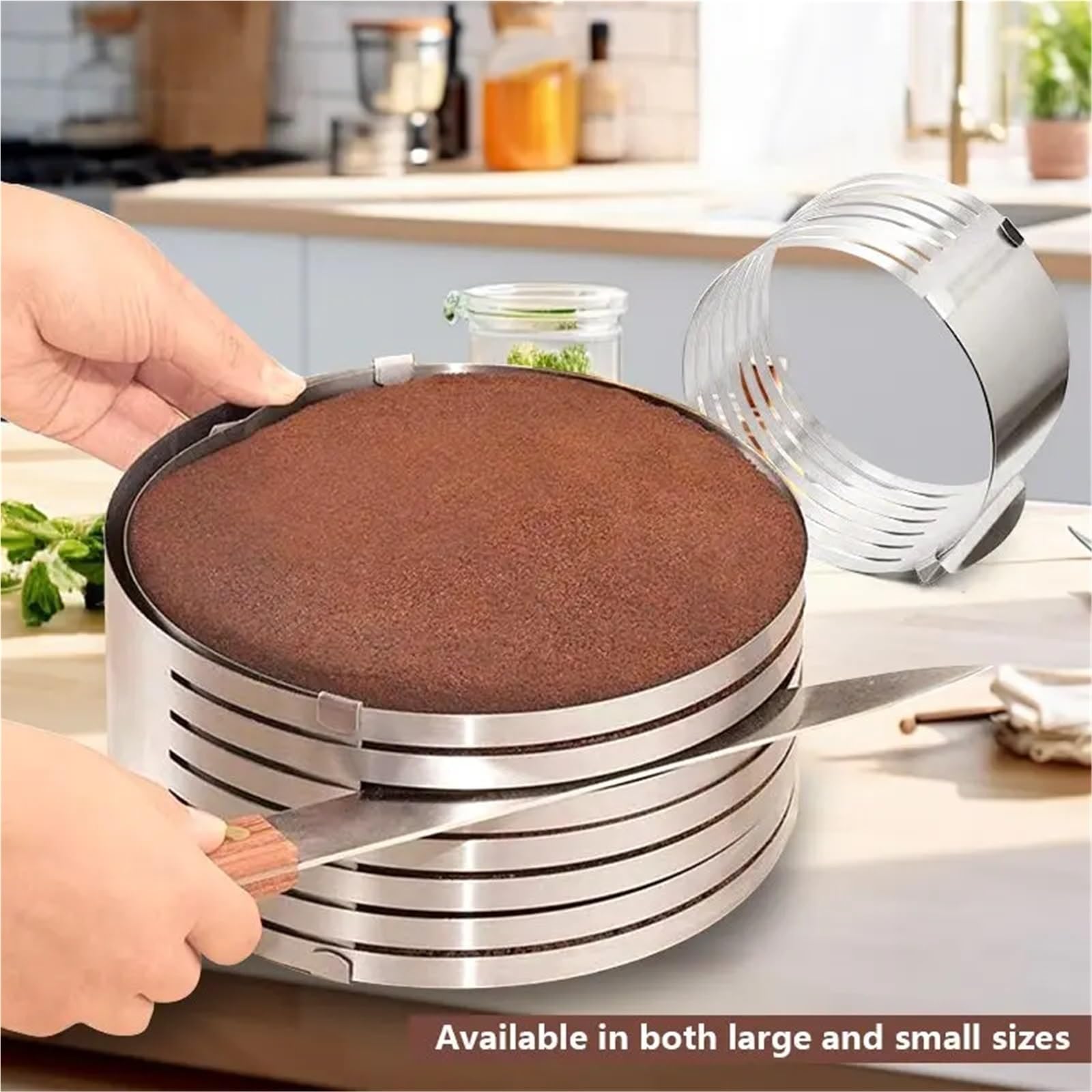 Affettatrice for Torta Regolabile for Rotonda in Acciaio Inossidabile for Stampo for Utensili for Accessori for Cottura da Cucina Fai-da-Te per Pasticceria(Big-24-30cm)