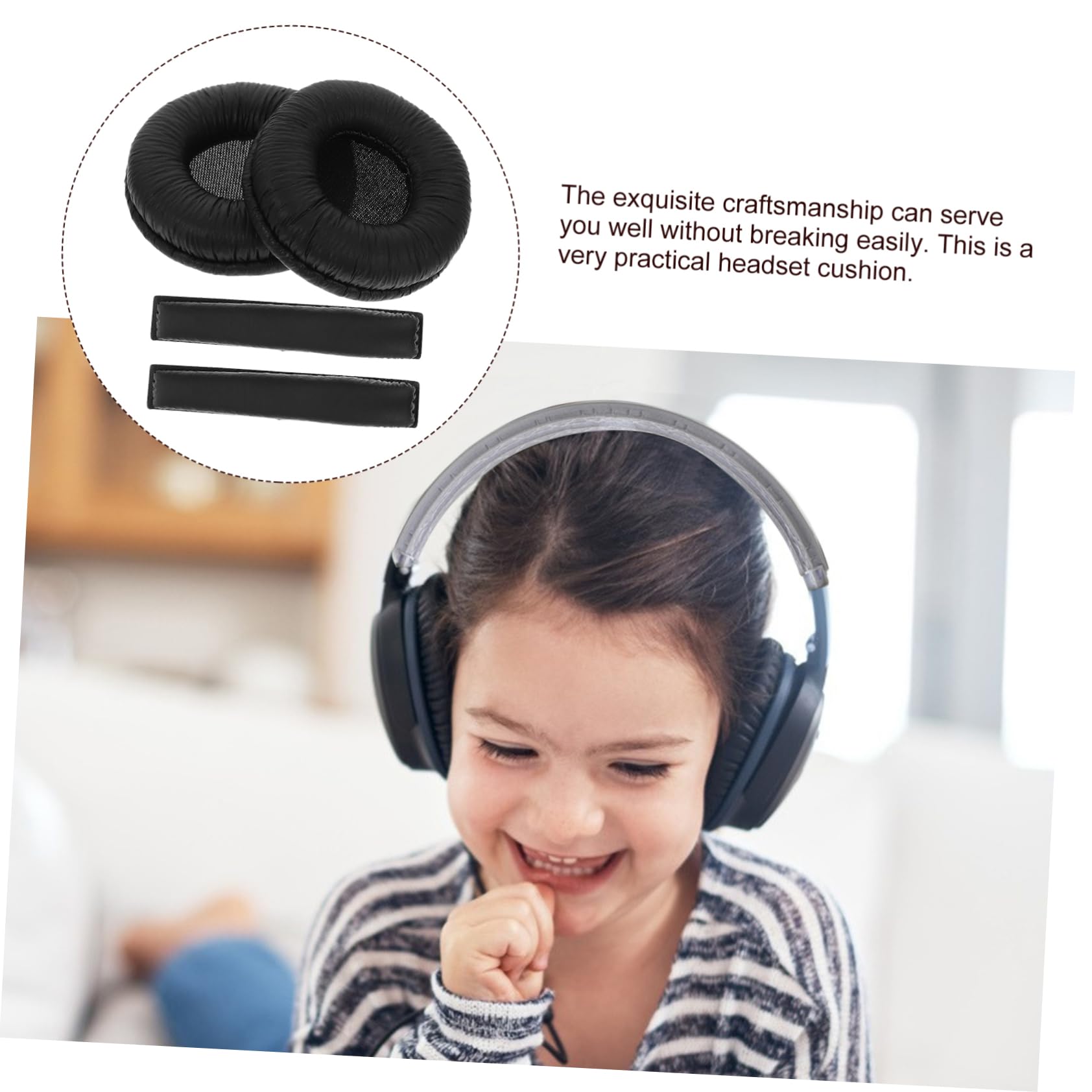 Mikikit 5sets Cuscinetti Per Cuffie Spugna Sostituzione Facile e Leggera Compatibili Con Vari Modelli Per Migliorare Comfort e La Durata Delle Cuffie