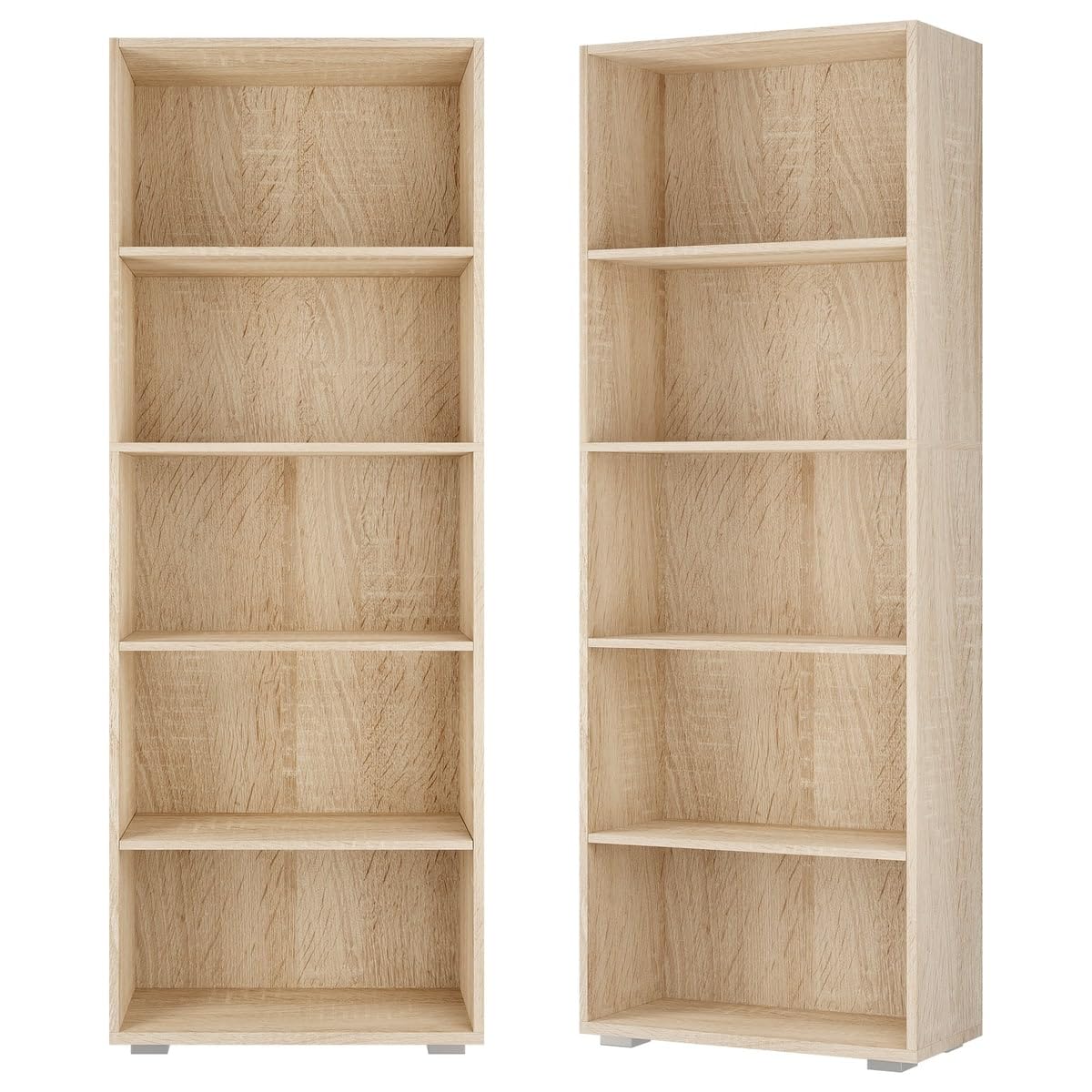 Casaria® Libreria Scaffale Vela 190cm 5 Ripiani Mobile Archiviazione Documenti Ufficio Soggiorno