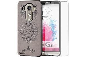 Asuwish LG G3 Phone Case with Tempered Glass Screen Protector