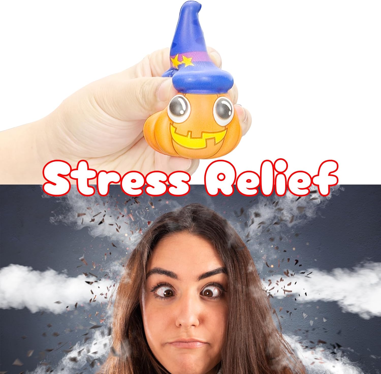 12 Pack Halloween squishies Stress Ball Set Cartoon Mummy Pumpkin Bat Ghost Dolls Bulk Stress Relief Squeeze Toys for Kid Adult Gift Collect (Halloween)