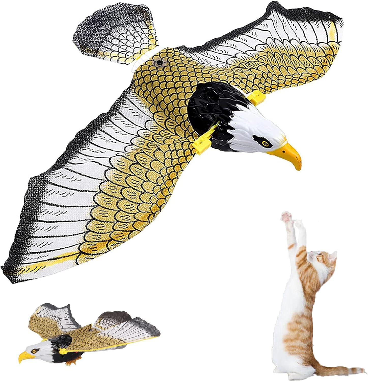 LELEBEAR Flying Bird Cat Toy, Simulation Bird Interactive