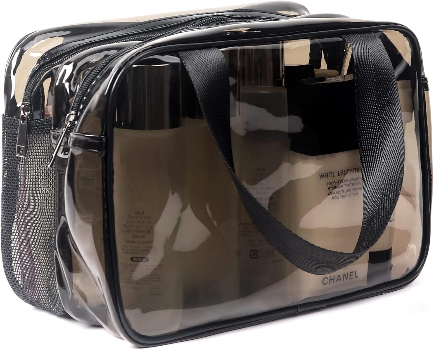 Miss or Miss Clear Wash Toiletry Bag,Large Clear Travel Bag