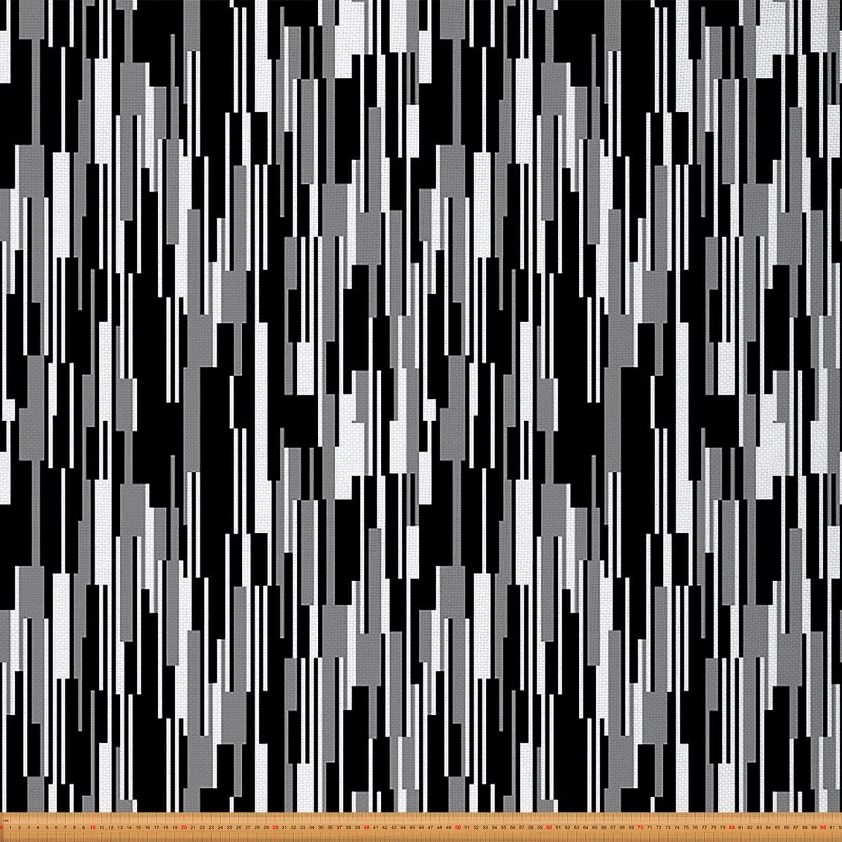 Black and White Outdoor Fabric by The Yard,Vertical Stripes Line Fabric for Chairs,Geometric Pattern Abstract Art Fabric for Home DIY Projects,10 Yards,(L920*W150cm) Grey Black — image 1