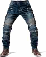 Jeans Da Moto TIUTIU Uomo Con Protezioni - Denim Traspirante, 4 Cuscinetti Rimovibili, Per Estete E Tutte Stagioni - Foto 9