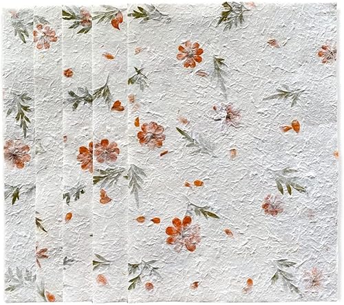 Miniatura 4 de Flores naturales gruesas hechas a mano, hojas de papel de morera, hojas grandes de 20 x 14 pulgadas, tarjeta de manualidades, ramos, álbumes de