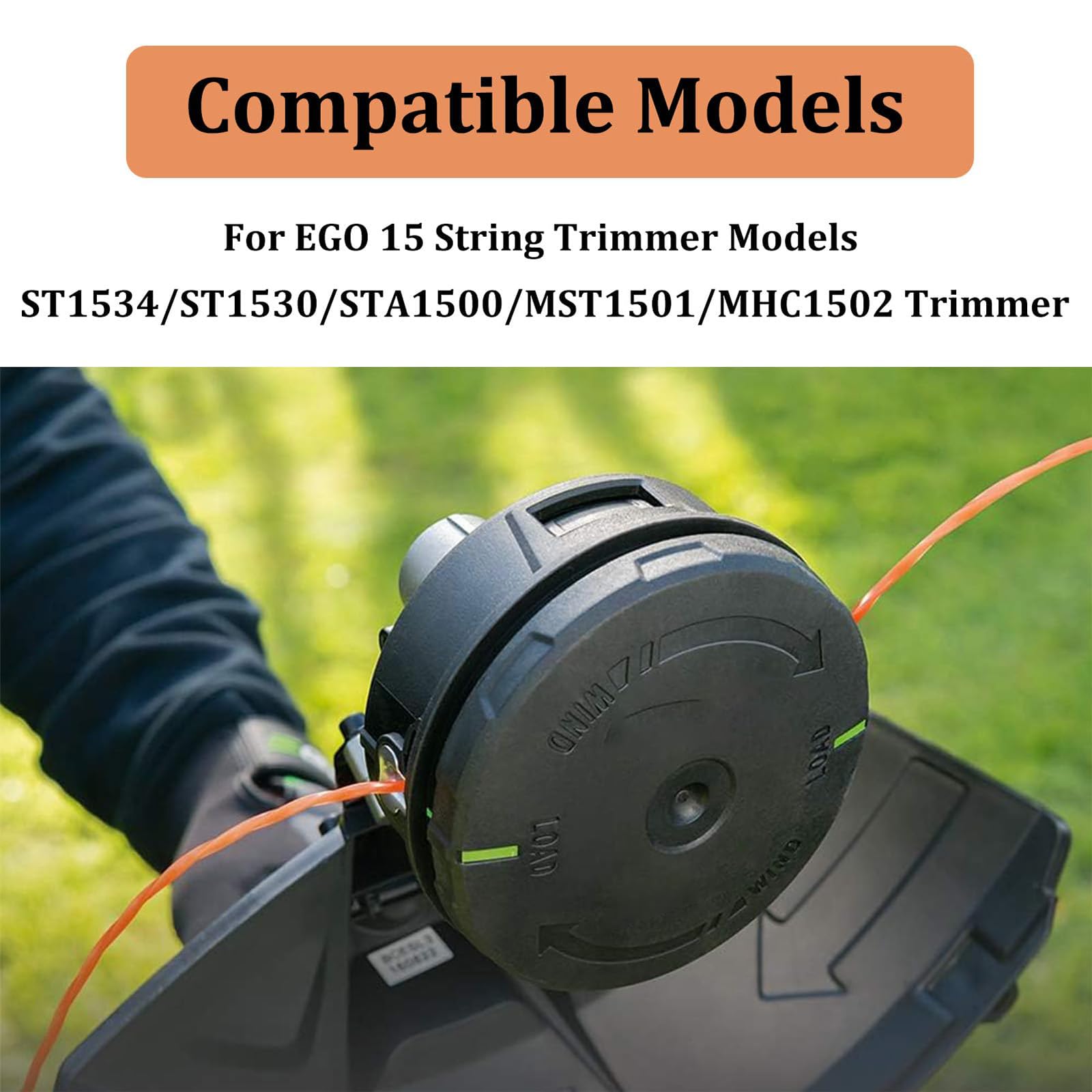 Chuancheng Testina per decespugliatore EGO a 15 corde, modelli ST1534/ST1530/STA1500/MST1501/MHC1502
