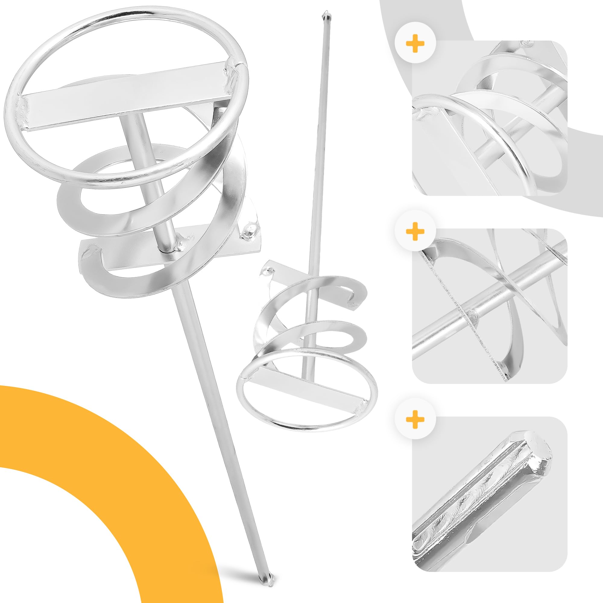 Asta Miscelatrice 100x600 mm SDS Plus Malta Gesso Cemento Vernice Colla Mescolatore Spirale Acciaio Inox