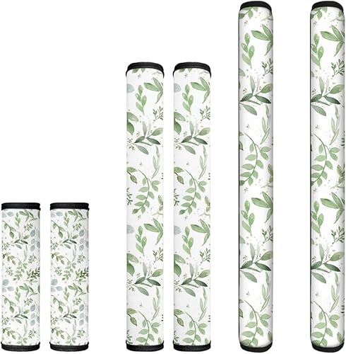 Vista 44 de 6 fundas lavables para manijas de puerta de refrigerador, protector antideslizante para nevera, horno, lavavajillas, mantener alejadas de huellas