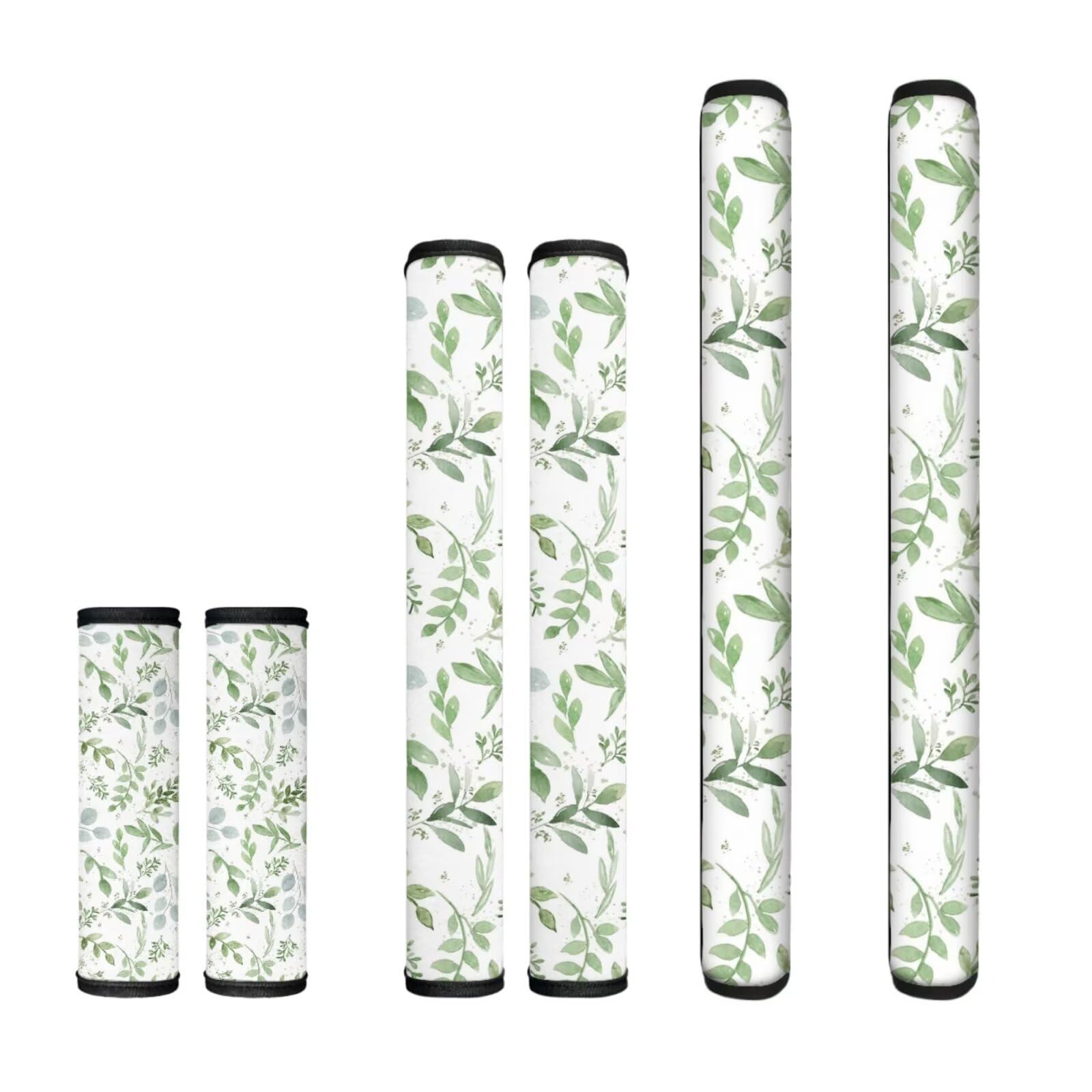 Sage Green Leaf Refrigerator Door Handle Covers Set of 6, Non Slip Washable Kitchen Appliance Decoration Fridge Dishwashers Microwave Door Handle Gloves