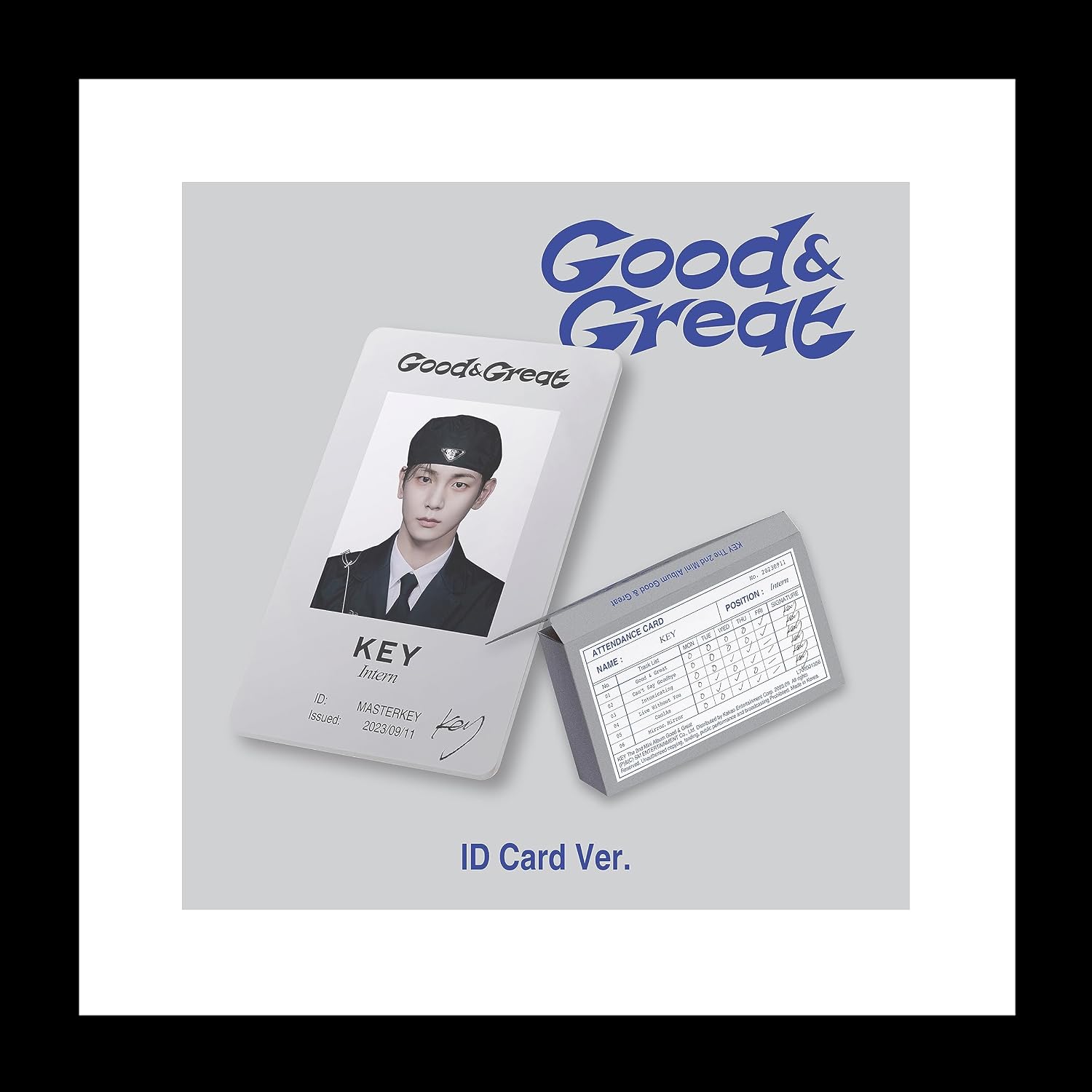 SHINee KEY Good & Great 2nd Mini Album ID Card Version Case+ID Card with QR+1ea Sticker+1p PhotoCard+10ea Image Card+Tracking Sealed
