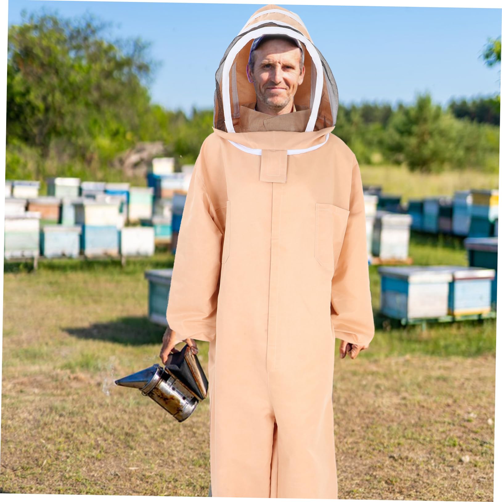 POPETPOP Da Apicoltura Professionale Con Velo Abbigliamento Traspirante Per Apicoltori Protezione Avanzata e Comfort Attrezzatura Per Beekeeping Adatta Alte Temperature