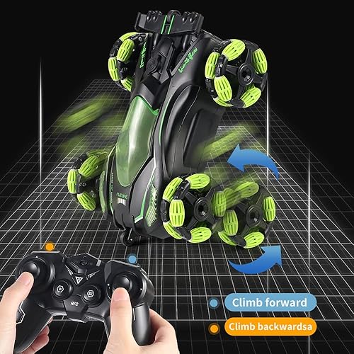 Auto de acrobacias a control remoto con brazo oscilante con luz y sonido, autos RC deformables de seis ruedas 2023, autos de control remoto de 2.4
