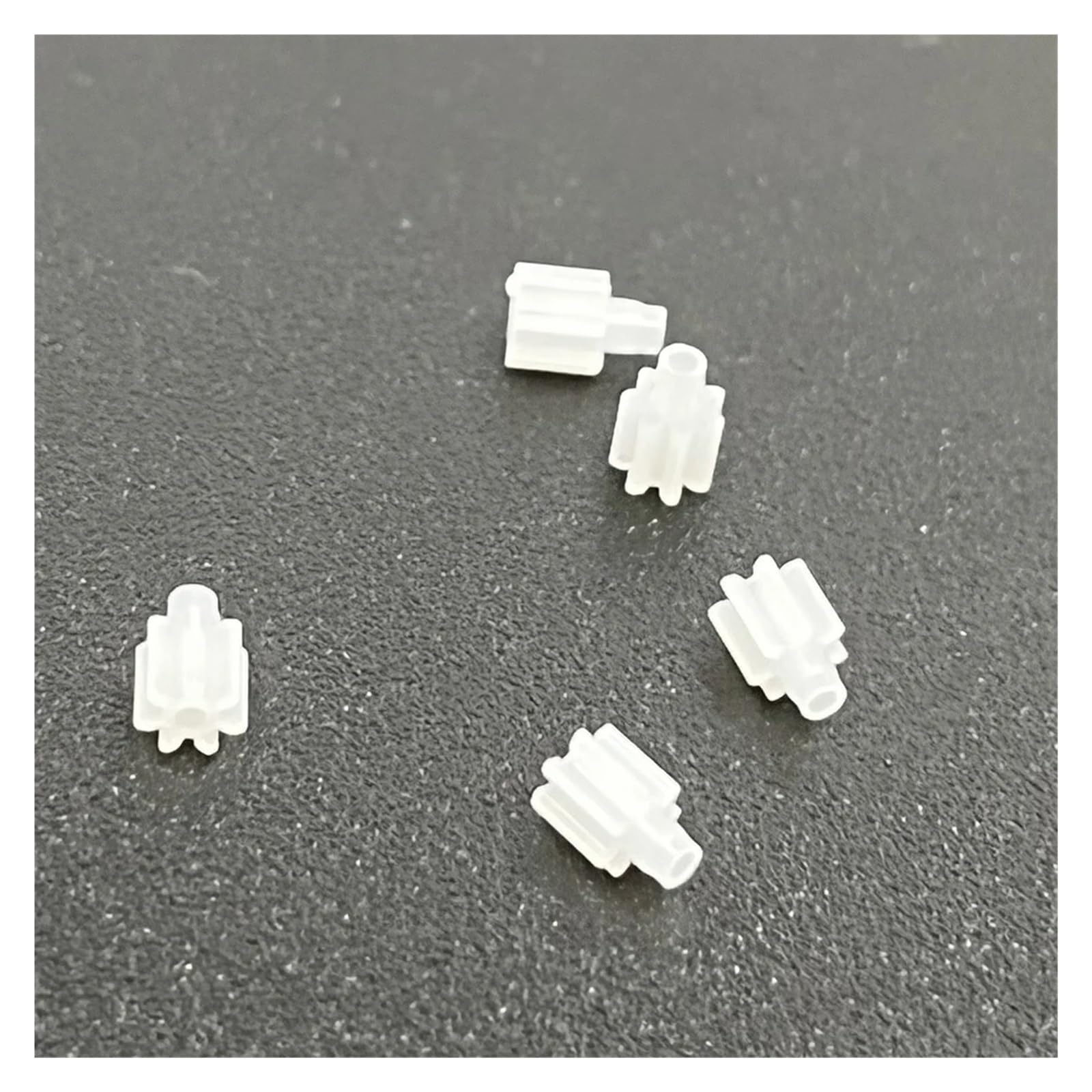 Engrenage en plastique de 0.3M, dents 7/9T, arbre de 0.8mm/1mm, micro tasse creuse, pignon de transmission de moteur, 5 paquets(7 Teeth 0.8mm)