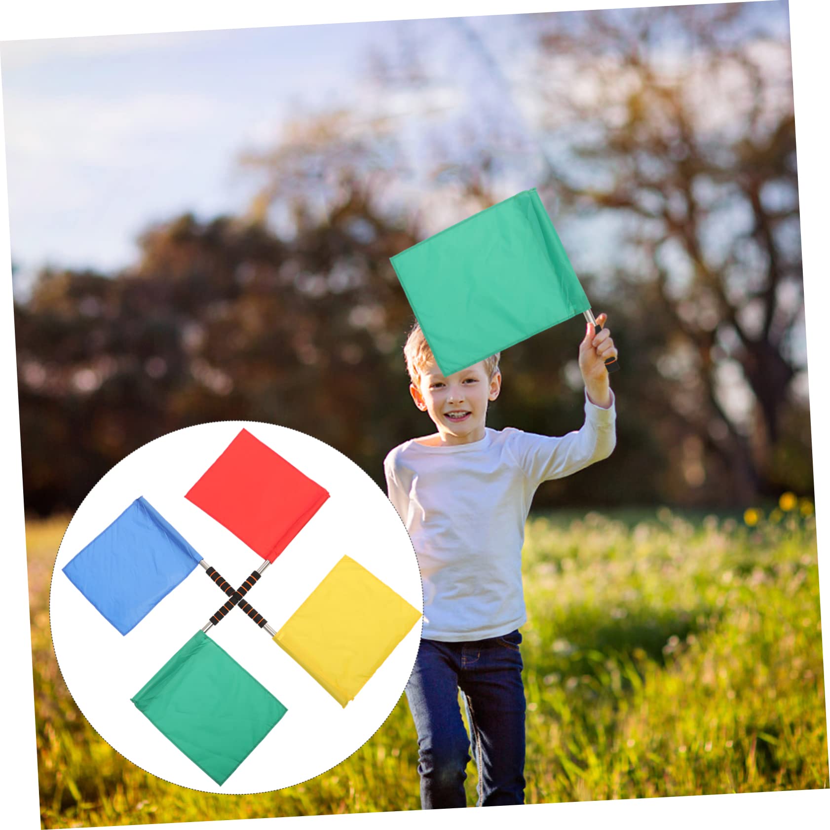 SUPVOX Flag Kit 4pcs Multi-Function Signal Flags for Racing Safety Flags Flags for Games