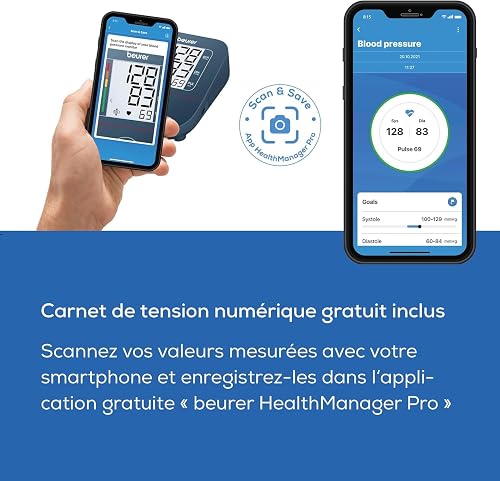 Beurer BM 25 misuratore di pressione da braccio, funzionamento semplice con un pulsante, misurazione precisa, rilevamento aritmie, porta USB-C, polsino 22-42 cm, trasferimento dati a Apple Health - 5