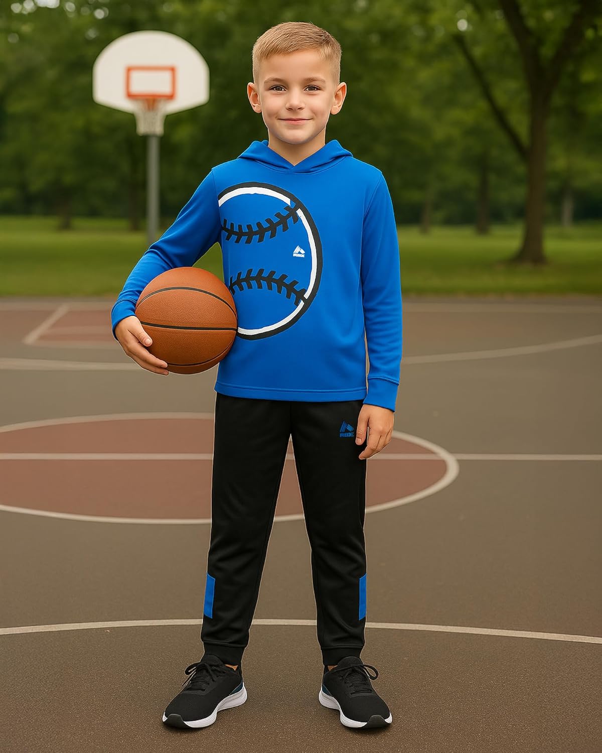 RBX Boys Tracksuit Set - 4 Piece Pullover Thermal Boys Hoodie Sweatshirt and Tricot Jogger Sweatpants Outfit (Sizes 8-12) - Image 6