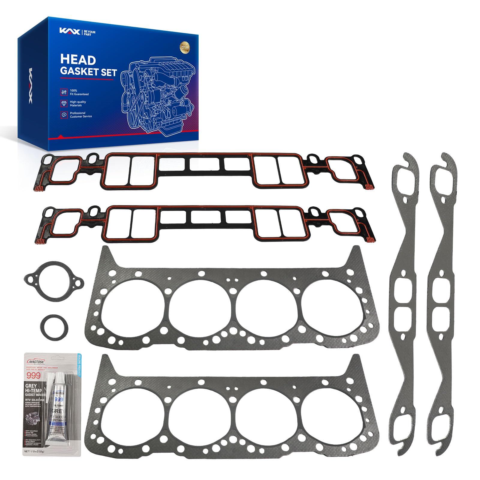 KAX Head Gasket Set Fit for Mercruiser, Volvo Penta, Crusader, Marine