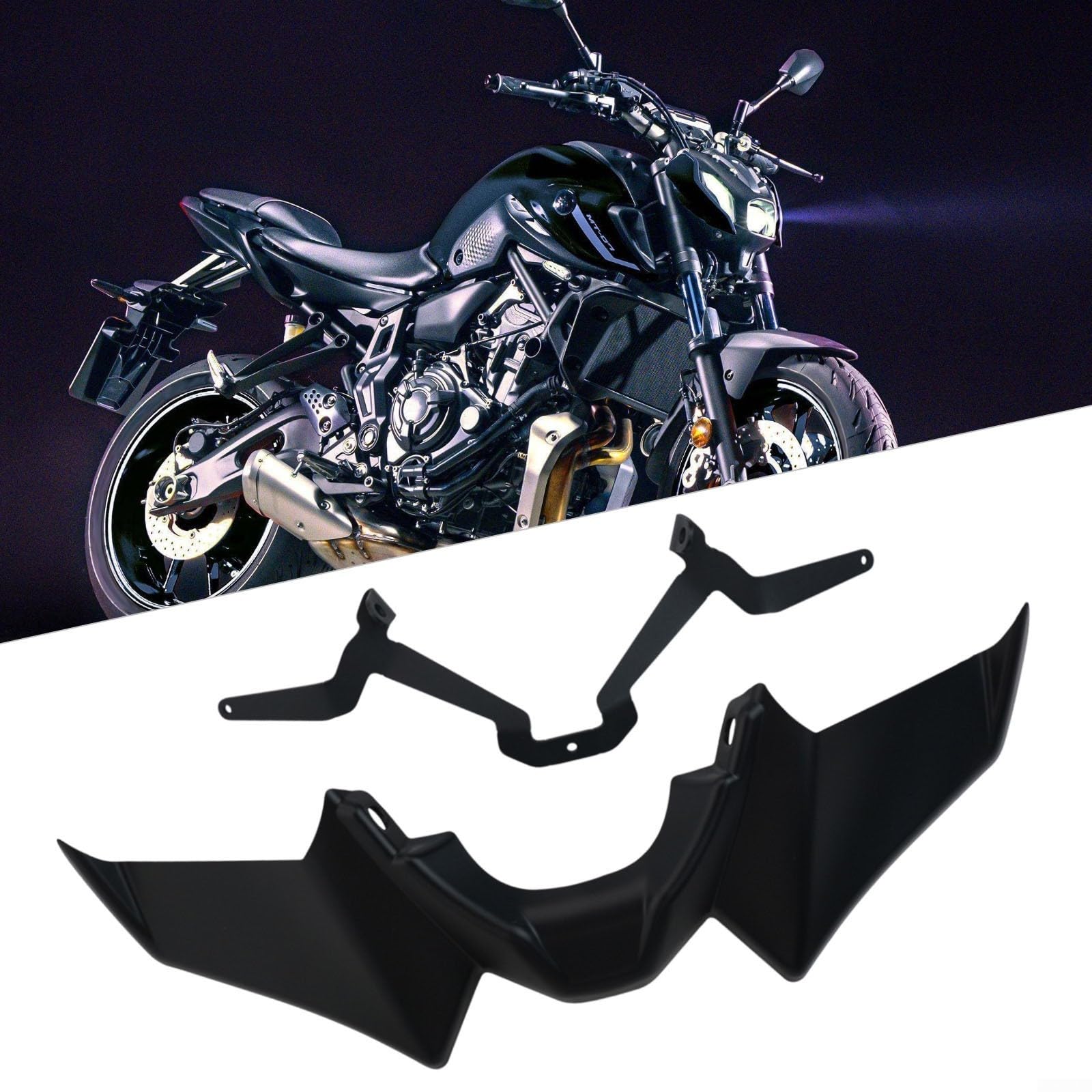 MT 07 SP Sport Downforce Spoilers Nus Optimisant l'Aérodynamique et la Stabilité sur la Route