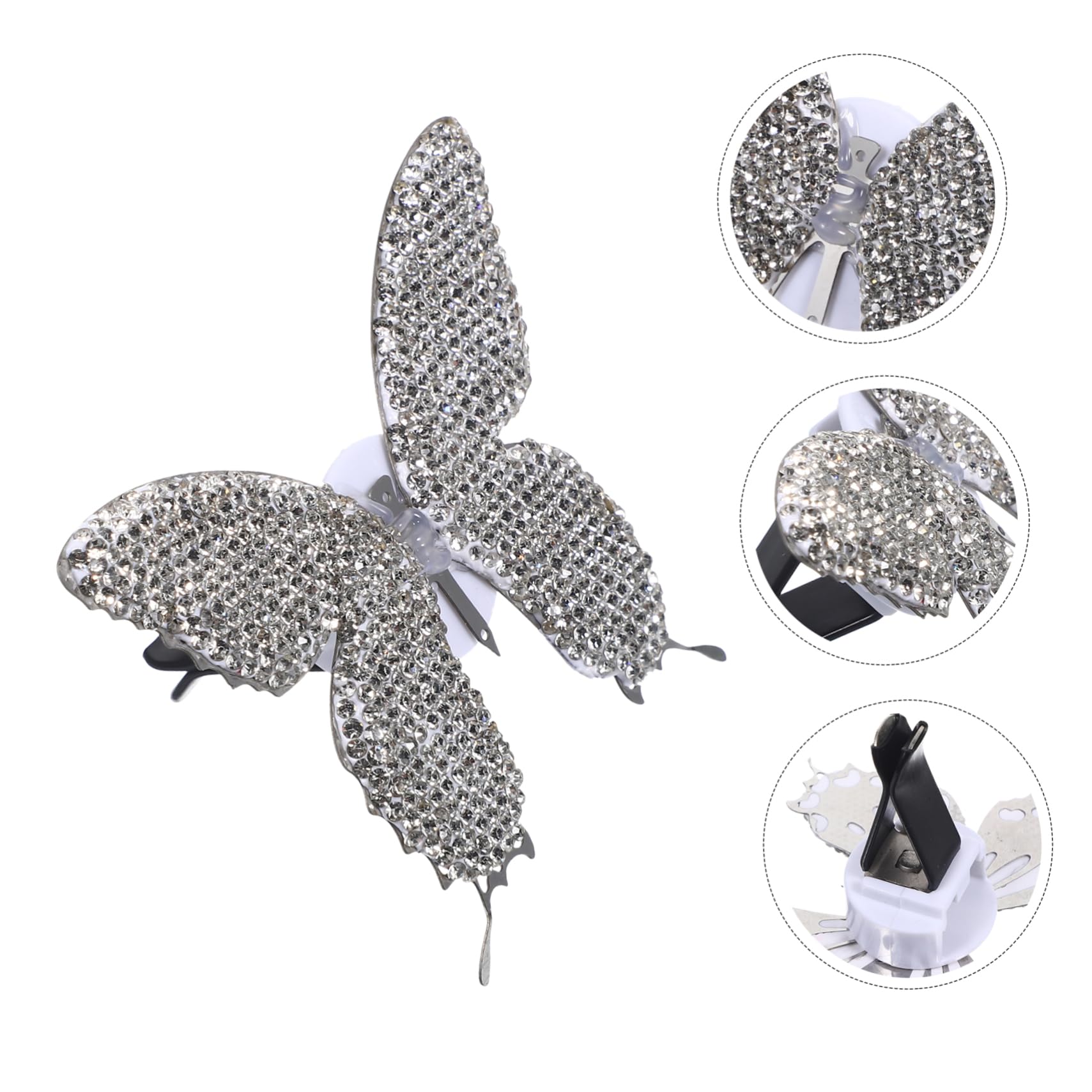 ULTECHNOVO 4pezzi Clip Decorativa Per Auto Con Strass Diffusore Aromatico Elegante Per Bocchetta Aria Accessorio Di Per Interni Auto Facile Installazione e Profumo Duraturo