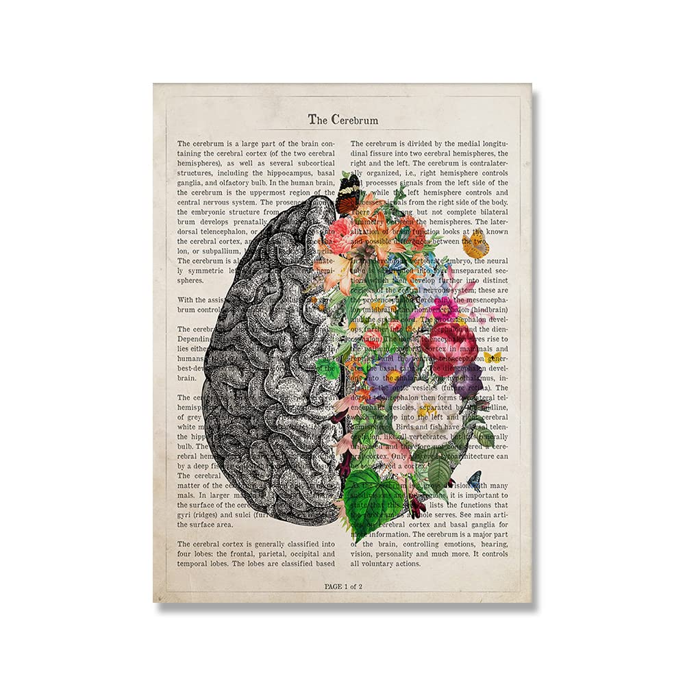 Wandbild „Bunte Blume Menschliches Organ“ – Anatomie-Kunst Auf Leinwand, 10x15 Cm – Medizinisches Poster Für Wohnzimmer, Büro Oder Praxis
