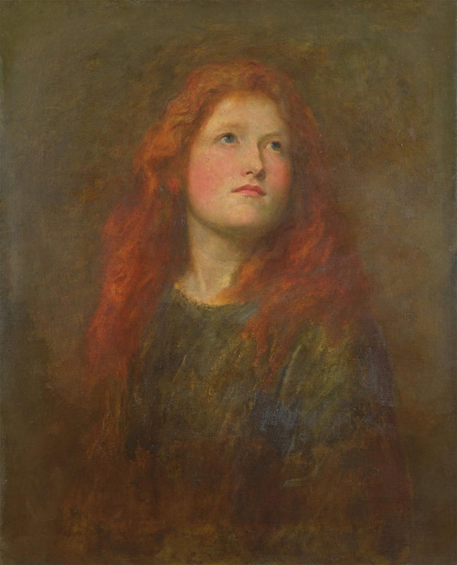 Posteriik Girls No Frame Famous Animal Posters Vintage Picture Portrait Study Of A With Red Hair By George Frederick Watts Modern Wall Decor For Home Decor 60X90cm