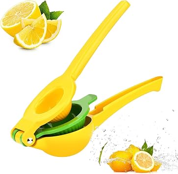 Lemon Squeezer - New Top Metal Citrus Squeezer 2 in 1 Lemon Juicer/Lime Squeezer, Robust Design, Anti corrosion and Dishwasher Safe, Faster, More Efficient Juicing