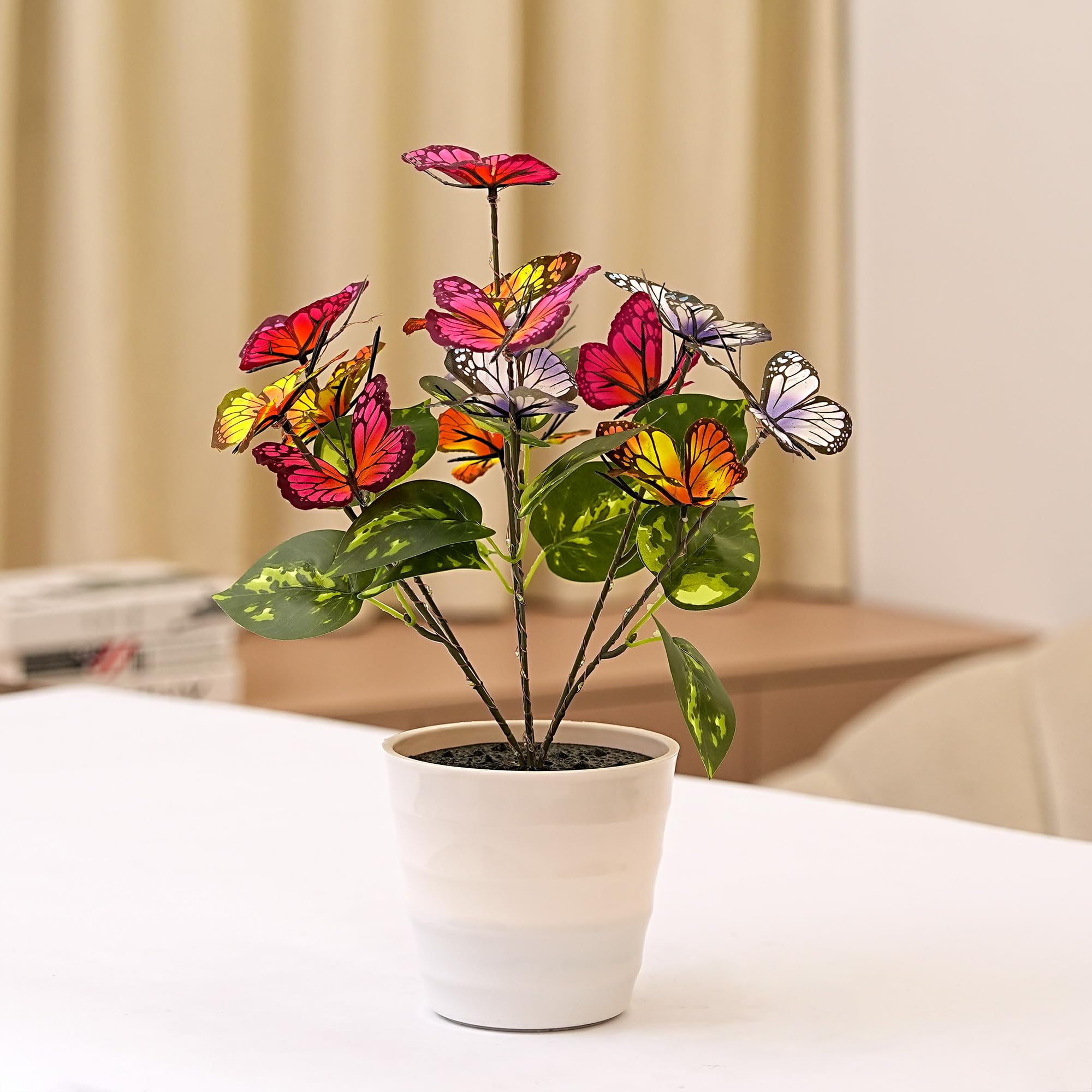 Lampada a LED a forma di farfalla, decorazione floreale illuminata per mamma, nipote, fidanzata, amica, moglie, matrimonio, Natale, compleanno, decorazione per la casa, camera da letto, bar